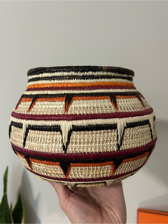 Other - Embera polychrome geometric handwoven basket from Darien Rainforest in Panama